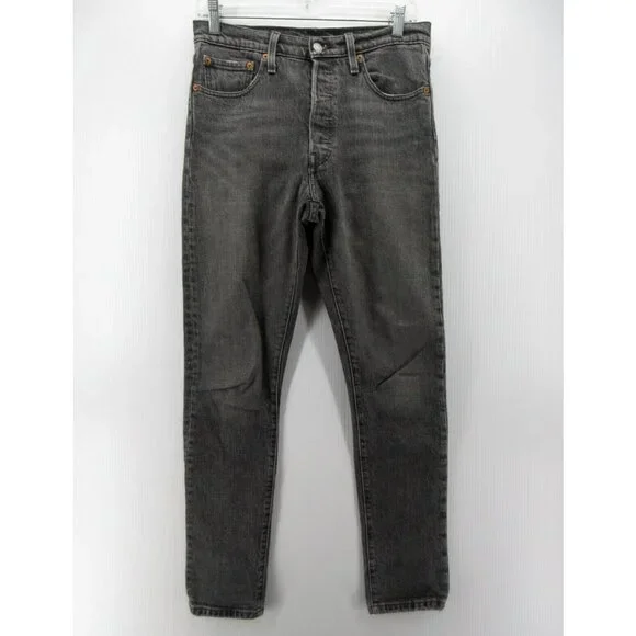 Levis 501 Jeans 28X30 Original Red Tab Button Fly Denim Slim Pants * - Picture 1 of 13